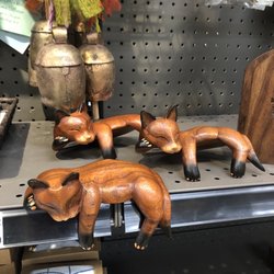 Fiddleheads Food Co-op - Carved wood figures from local artists