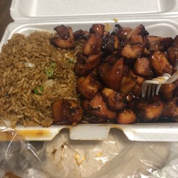 Bourbon chicken lunch special Bourbon chicken lunch special