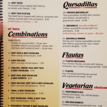El Toro Mexican Restaurant - menu - Mexican Near Me - Gulf Shores, Alabama El Toro Mexican Restaurant - menu - Mexican Near Me - Gulf Shores, Alabama