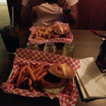 317 Burger - BBQ Bacon Cheddar with Tots and Sweet Potato Fries - Burgers Near Me - Indianapolis, Indiana