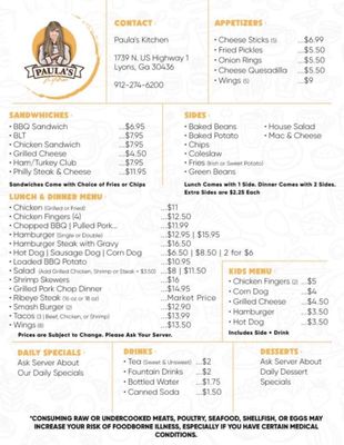 Menu photo 2 Country Crossroads Restaurant Lyons, GA Menu photo 2 Country Crossroads Restaurant Lyons, GA