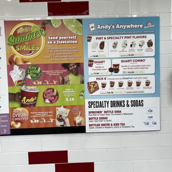 Andy's Frozen Custard - Menu - Ice Cream & Frozen Yogurt Near Me - Lakeland, Florida Andy's Frozen Custard - Menu - Ice Cream & Frozen Yogurt Near Me - Lakeland, Florida