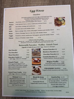 Menu photo 5 Egg Haus Orange, CA