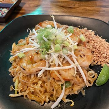 Only Thai Authentic Kitchen - My Pad Thai with shrimp. So damn delicious. - Thai Near Me - Fort Lauderdale, Florida