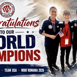 Buckner Martial Arts - Buckner Martial Arts athletes representing Team USA at the 2026 WUKF World Championships in Romania.