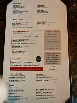Menu photo 3 The Keg Steakhouse + Bar Pointe-Claire, QC Menu photo 3 The Keg Steakhouse + Bar Pointe-Claire, QC
