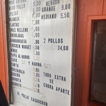 El Pollo Cachuchon - Most recent menu. Guess prices are going up. 5/30/21 - Mexican Near Me - Fort Worth, Texas El Pollo Cachuchon - Most recent menu. Guess prices are going up. 5/30/21 - Mexican Near Me - Fort Worth, Texas