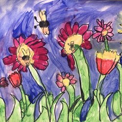 The Genius Kids Club - Spring flower art from one of our Genius Kids!