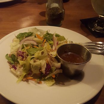 Stubrik's Steakhouse - House salad does not have tomatoes, just romaine lettuce and red onions and sunflower seeds. - Steakhouses Near Me - Fullerton, California Stubrik's Steakhouse - House salad does not have tomatoes, just romaine lettuce and red onions and sunflower seeds. - Steakhouses Near Me - Fullerton, California