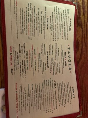 Menu photo 1 Tavola New York, NY Menu photo 1 Tavola New York, NY