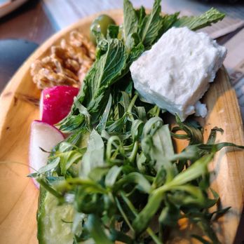 Yalda - Atlanta - Herbs and nuts cheese plate - Middle Eastern Near Me - Atlanta, Georgia