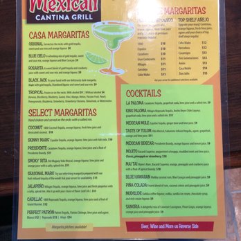 Mexicali Cantina Grill - Danvers - Drink & Dessert menu - Mexican Near Me - Danvers, Massachusetts