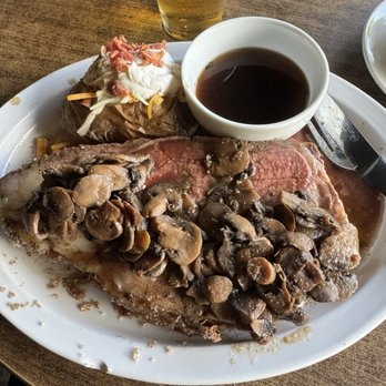 Jaywalker Restaurant - This is the prime rib with the loaded, baked potato. - American Near Me - White Pigeon, Michigan Jaywalker Restaurant - This is the prime rib with the loaded, baked potato. - American Near Me - White Pigeon, Michigan
