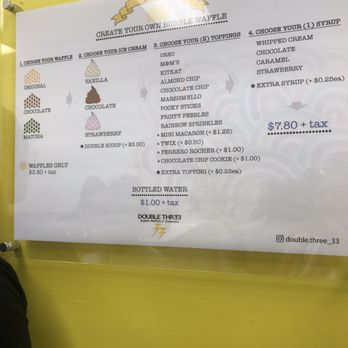 Double Three - Menu - Ice Cream & Frozen Yogurt Near Me - Honolulu, Hawaii