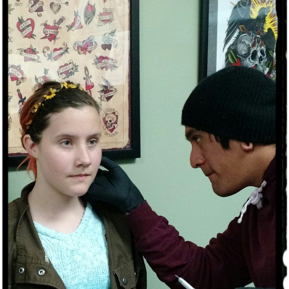 Get My Point - Ivan checking placement. - Piercing Near Me - Laguna Hills, California