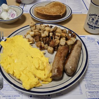 Uncle Bill's Pancake House - Generous portions of scrambled eggs, sausage and potatoes, coffee was ok, food was ok not great. Reasonable prices and good service though. - Breakfast & Brunch Near Me - Cape May, New Jersey Uncle Bill's Pancake House - Generous portions of scrambled eggs, sausage and potatoes, coffee was ok, food was ok not great. Reasonable prices and good service though. - Breakfast & Brunch Near Me - Cape May, New Jersey