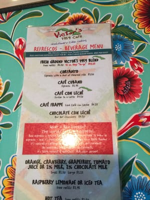 Menu photo 8 Victor's 1959 Cafe Minneapolis, MN