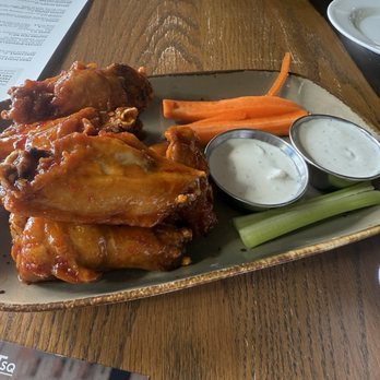 Tavern in the Square - Bang bang Wings with extra blue cheese - Seafood Near Me - West Hartford, Connecticut Tavern in the Square - Bang bang Wings with extra blue cheese - Seafood Near Me - West Hartford, Connecticut