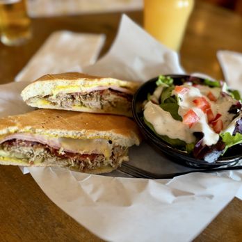 The Boardroom - Cubano and side salad - Pubs Near Me - Pismo Beach, California The Boardroom - Cubano and side salad - Pubs Near Me - Pismo Beach, California
