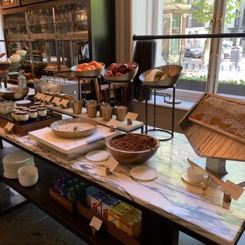 Corinthia London - The breakfast buffet, can you see the real honeycomb dripping it's goodness for patrons to enjoy? - Hotels Near Me - London, XGL