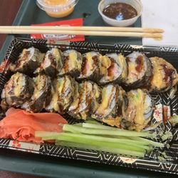 Yakumi Sushi - Avacado, tuna and crab deep fried sushi...