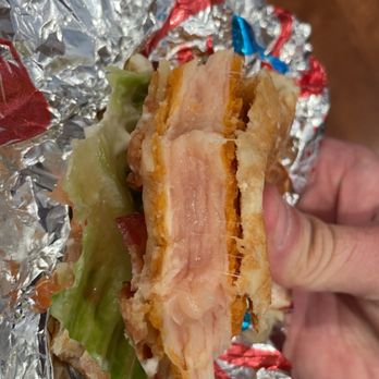 Wendy's - Undercooked spicy asiago chicken that I waited 10 min for - Burgers Near Me - Christiansburg, Virginia Wendy's - Undercooked spicy asiago chicken that I waited 10 min for - Burgers Near Me - Christiansburg, Virginia