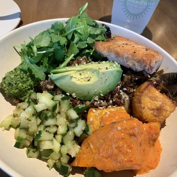 Flower Child - Mother Earth w Salmon - Salad Near Me - Addison, Texas Flower Child - Mother Earth w Salmon - Salad Near Me - Addison, Texas