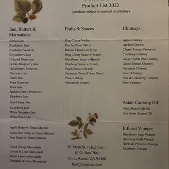 Lisa's Luscious Kitchen - Menu - Specialty Food Near Me - Point Arena, California Lisa's Luscious Kitchen - Menu - Specialty Food Near Me - Point Arena, California