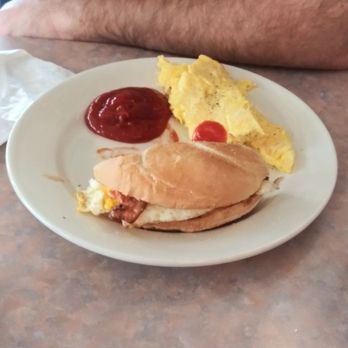 Christy's Restaurant - Egg sandwich and eggs that my boyfriend couldn't wait for me to take the picture - Breakfast & Brunch Near Me - Torrington, Connecticut
