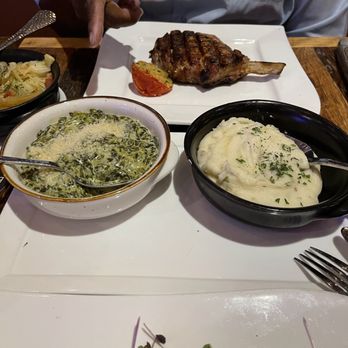 Blvck Cow - Pork chops, potatoes, and spinach - Cocktail Bars Near Me - Bowie, Maryland