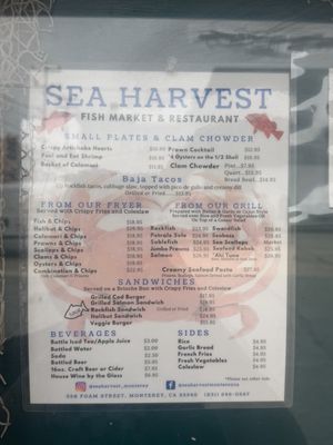 Menu photo 2 Sea Harvest Monterey, CA Menu photo 2 Sea Harvest Monterey, CA