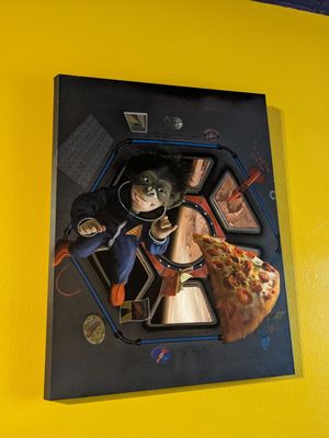 Smoking Monkey Pizza by null