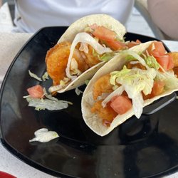 Spicy Mango Shrimp Tacos (one bite gone haha)