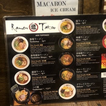 Ramen Tatsu - menu - Ramen Near Me - Las Vegas, Nevada Ramen Tatsu - menu - Ramen Near Me - Las Vegas, Nevada