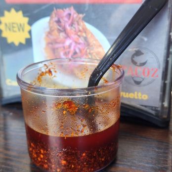 Tacoz - The salsa is only the real know. Oil chile - Mexican Near Me - Lynwood, California Tacoz - The salsa is only the real know. Oil chile - Mexican Near Me - Lynwood, California