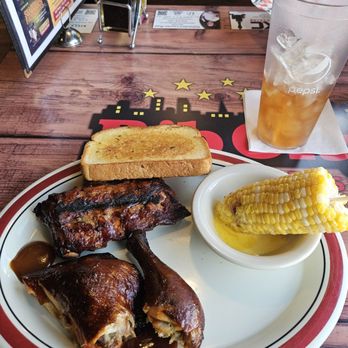 Rib City Grill - Rifle - Two smokehouse meats with Corn on the Cob and Texas toast - Barbeque Near Me - Rifle, Colorado