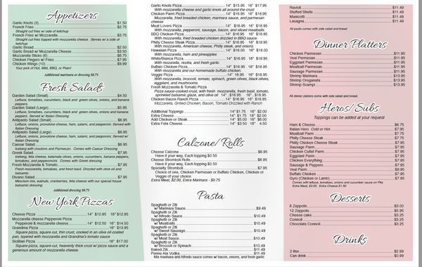 Menu photo 2 Divano's Pizzeria Garner, NC
