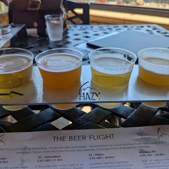 Hazy Mountain Vineyards & Brewery - My beer flight - Wineries Near Me - Afton, Virginia Hazy Mountain Vineyards & Brewery - My beer flight - Wineries Near Me - Afton, Virginia