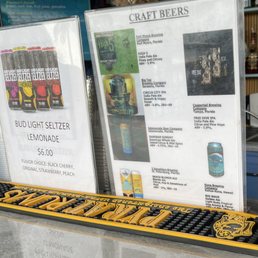 Beer menu Beer menu
