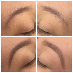 Anastasia Beverly Hills - Before and after of my brows, done by Becca.