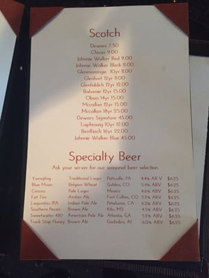 Menu photo 5 Bucky's Birdcage Lounge Point Clear, AL