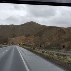 Carlin Tunnels - About to enter the tunnels. Two to the left are train passages.