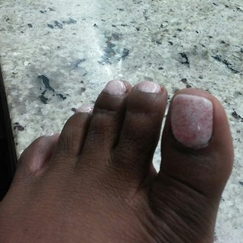 KB Nails - Polish looks like sand. She applied regular polish on top of gel, tryong to fix the situation she caused. *Mess! - Nail Salons Near Me - Sacramento, California KB Nails - Polish looks like sand. She applied regular polish on top of gel, tryong to fix the situation she caused. *Mess! - Nail Salons Near Me - Sacramento, California