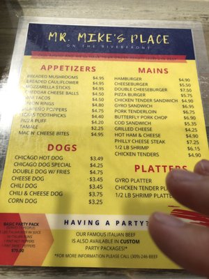 Menu photo 1 Mr. Mike's Place Lacon, IL Menu photo 1 Mr. Mike's Place Lacon, IL