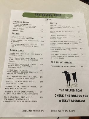 Menu photo 2 The Belted Goat Pittsboro, NC Menu photo 2 The Belted Goat Pittsboro, NC
