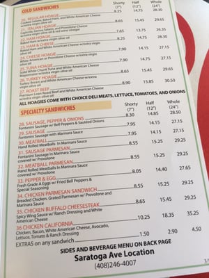 Menu photo 6 Amato's Cheesesteaks San Jose, CA