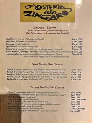 Menu photo 4 Osteria dello Zingaro Parma, PR