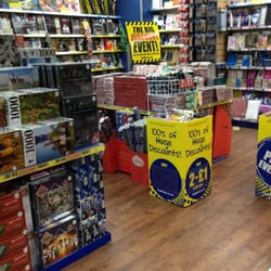 The Works - Downstairs. Books, jigsaw puzzles, and games.