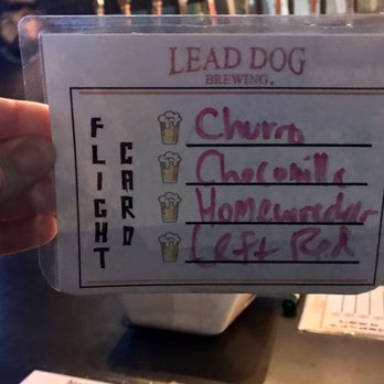 Lead Dog Brewing - Flight choices - Breweries Near Me - Reno, Nevada