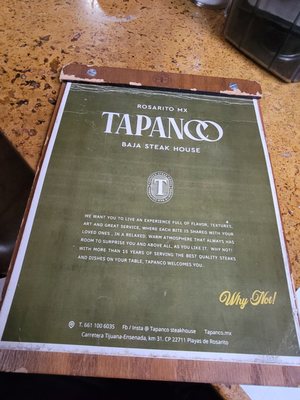 Menu photo 1 Tapanco Rosarito, BCN